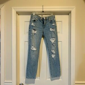 TRUE RELIGION Audrey Mid Rise Slim Boyfriend Jeans